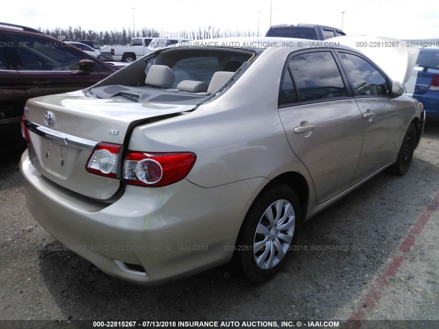 5YFBU4EE4CP028337 - 2012 TOYOTA COROLLA S/LE GOLD photo 4