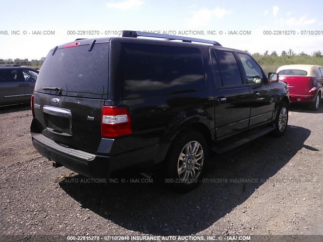 1FMJK2A5XBEF28943 - 2011 FORD EXPEDITION EL LIMITED BLACK photo 4