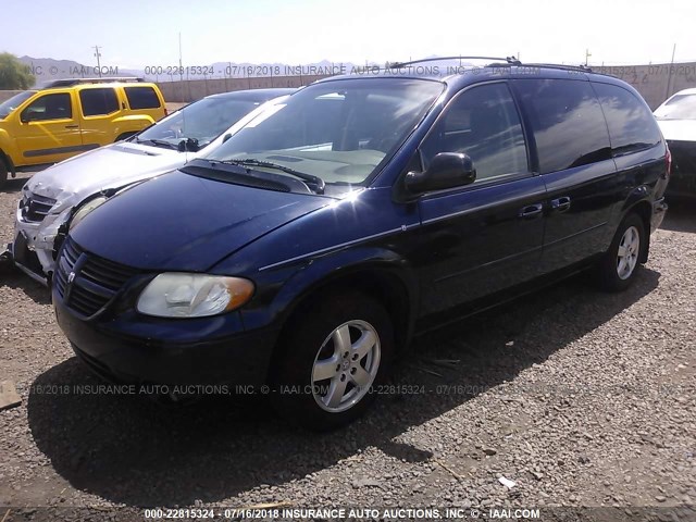 2D4GP44LX6R641843 - 2006 DODGE GRAND CARAVAN SXT Dark Blue photo 2