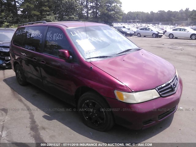 2HKRL18934H500783 - 2004 HONDA ODYSSEY EXL RED photo 1