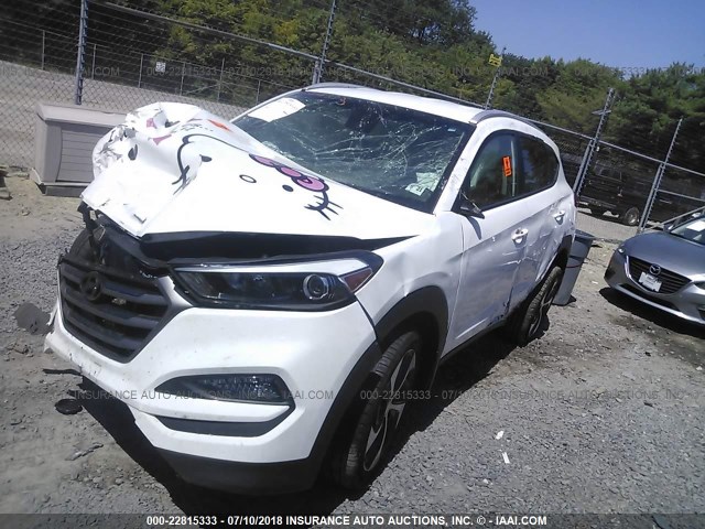KM8J3CA28GU212690 - 2016 HYUNDAI TUCSON LIMITED/SPORT AND ECO/SE WHITE photo 2
