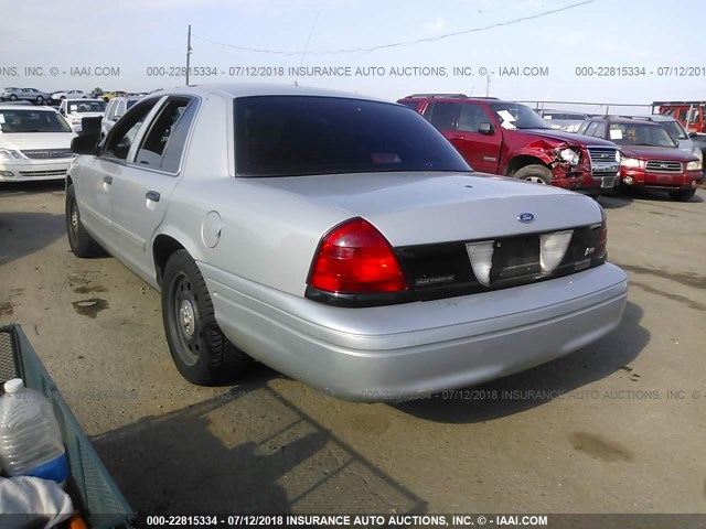 2FABP7BVXBX182936 - 2011 FORD CROWN VICTORIA POLICE INTERCEPTOR SILVER photo 3