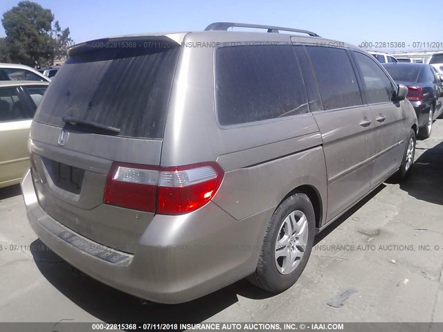 5FNRL38477B056150 - 2007 HONDA ODYSSEY EX GOLD photo 4