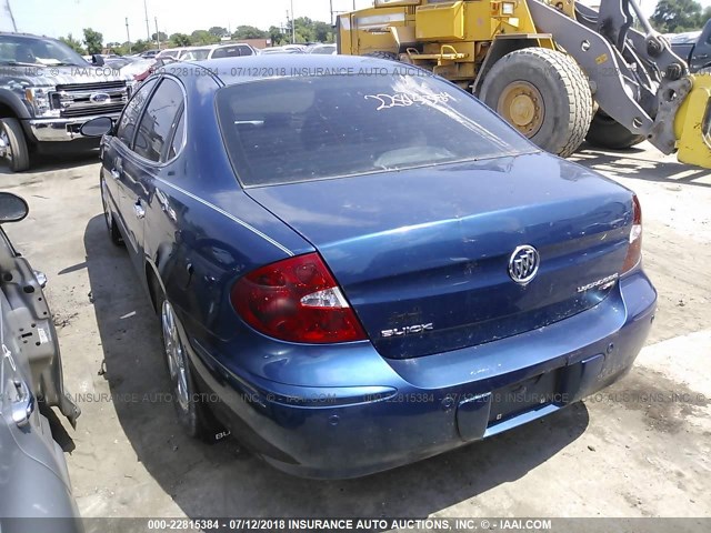 2G4WE537151286269 - 2005 BUICK LACROSSE CXS BLUE photo 3