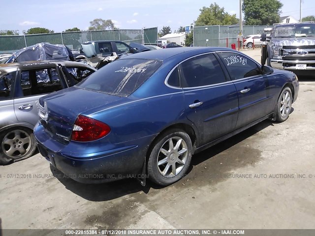 2G4WE537151286269 - 2005 BUICK LACROSSE CXS BLUE photo 4