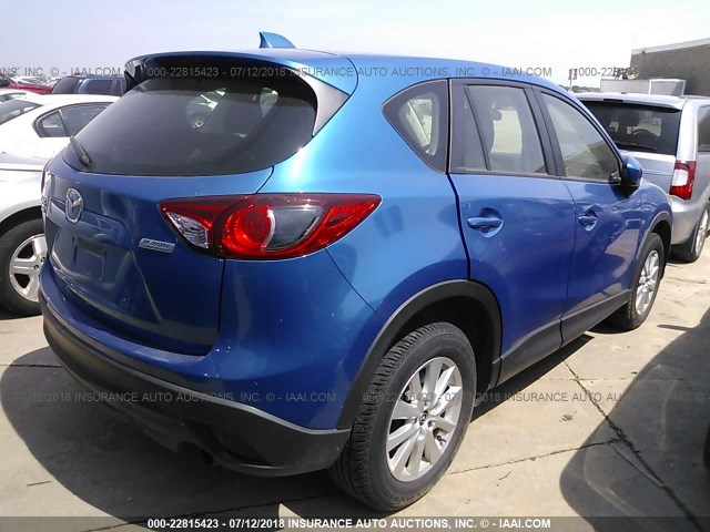 JM3KE4BEXE0308981 - 2014 MAZDA CX-5 SPORT BLUE photo 4