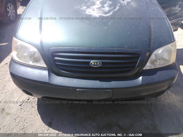 KNDUP131336471441 - 2003 KIA SEDONA EX/LX GREEN photo 6