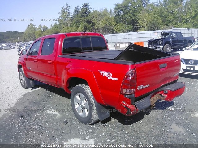 5TEMU52N98Z567721 - 2008 TOYOTA TACOMA DOUBLE CAB LONG BED RED photo 3