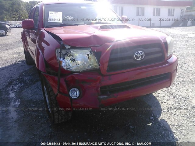 5TEMU52N98Z567721 - 2008 TOYOTA TACOMA DOUBLE CAB LONG BED RED photo 6