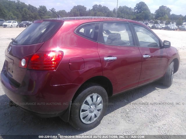 JN8AS5MT5AW000479 - 2010 NISSAN ROGUE S/SL/KROM RED photo 4