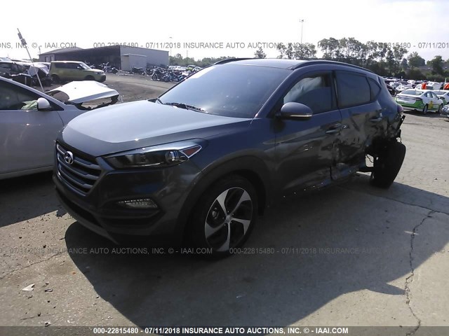 KM8J33A2XHU548410 - 2017 HYUNDAI TUCSON LIMITED/SPORT AND ECO/SE GRAY photo 2