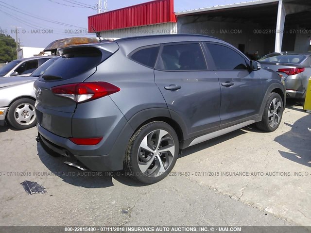 KM8J33A2XHU548410 - 2017 HYUNDAI TUCSON LIMITED/SPORT AND ECO/SE GRAY photo 4