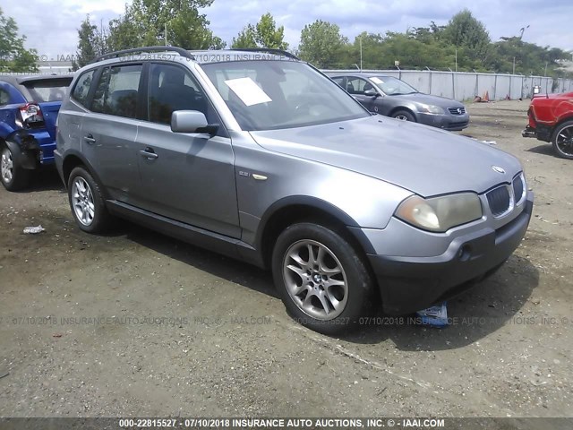 WBXPA734X4WB21369 - 2004 BMW X3 2.5I GRAY photo 1
