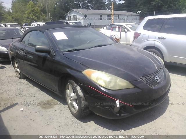 4T1FA38P25U047617 - 2005 TOYOTA CAMRY SOLARA SE/SLE BLACK photo 1