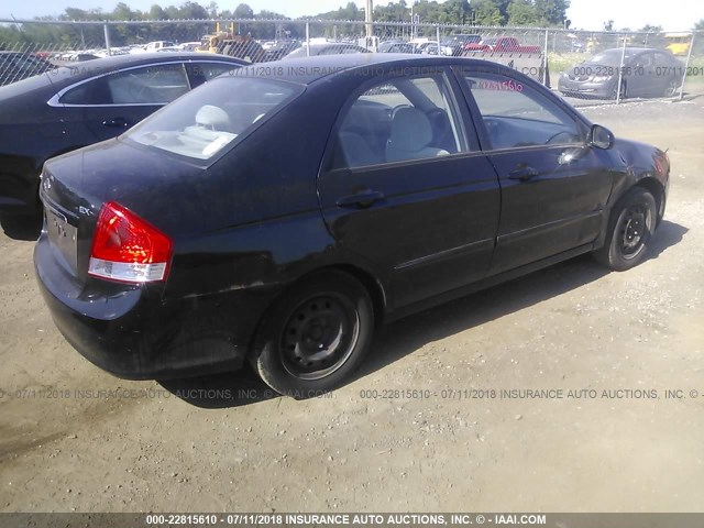 KNAFE222695660420 - 2009 KIA SPECTRA EX/LX/SX BLACK photo 4