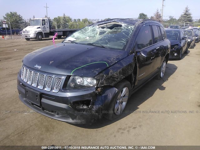 1C4NJDAB7FD364976 - 2015 JEEP COMPASS SPORT BLACK photo 2