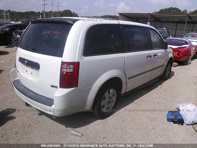 2D8HN44H08R714869 - 2008 DODGE GRAND CARAVAN SE WHITE photo 4