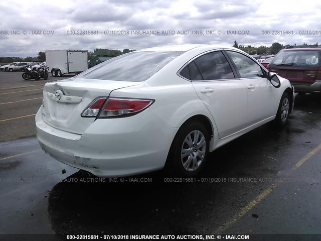 1YVHZ8BHXA5M36573 - 2010 MAZDA 6 I WHITE photo 4