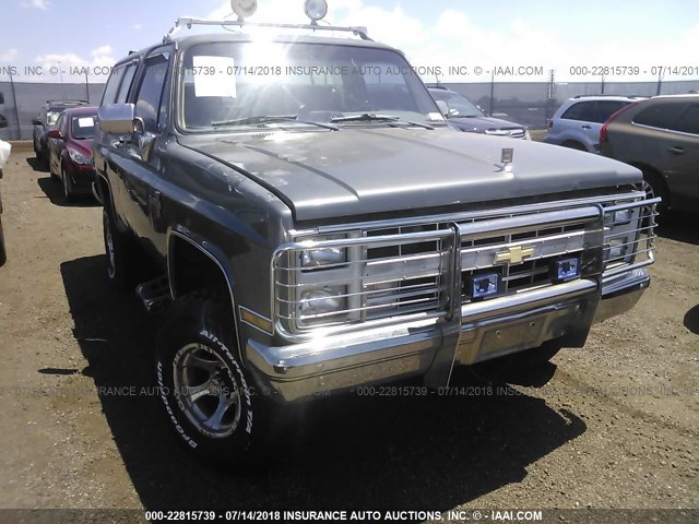 1G8EK18H1FF131034 - 1985 CHEVROLET BLAZER K10 GRAY photo 1