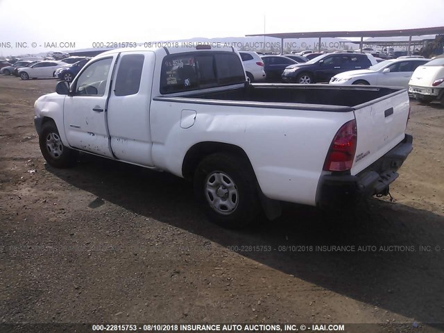 5TETX22N75Z072530 - 2005 TOYOTA TACOMA ACCESS CAB WHITE photo 3