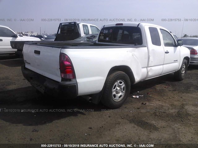 5TETX22N75Z072530 - 2005 TOYOTA TACOMA ACCESS CAB WHITE photo 4