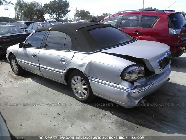 1LNHM97V0YY920264 - 2000 LINCOLN CONTINENTAL  SILVER photo 3