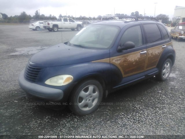 3C4FY58BX2T339893 - 2002 CHRYSLER PT CRUISER TOURING BLUE photo 2