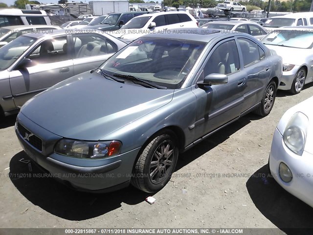 YV1RS64A742398965 - 2004 VOLVO S60 BLUE photo 2