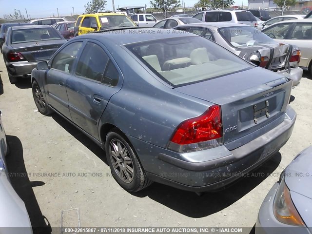 YV1RS64A742398965 - 2004 VOLVO S60 BLUE photo 3