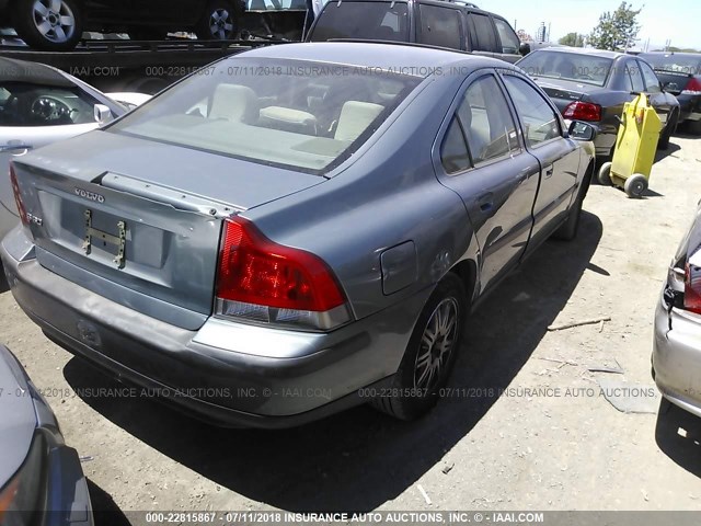 YV1RS64A742398965 - 2004 VOLVO S60 BLUE photo 4