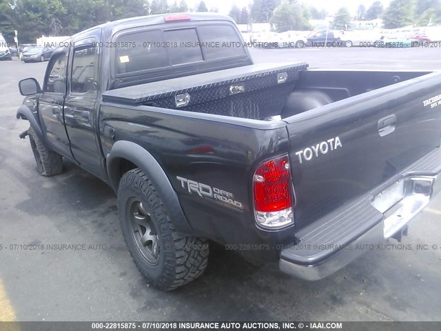 5TEHN72N23Z263360 - 2003 TOYOTA TACOMA DOUBLE CAB შავი ფოტო 3