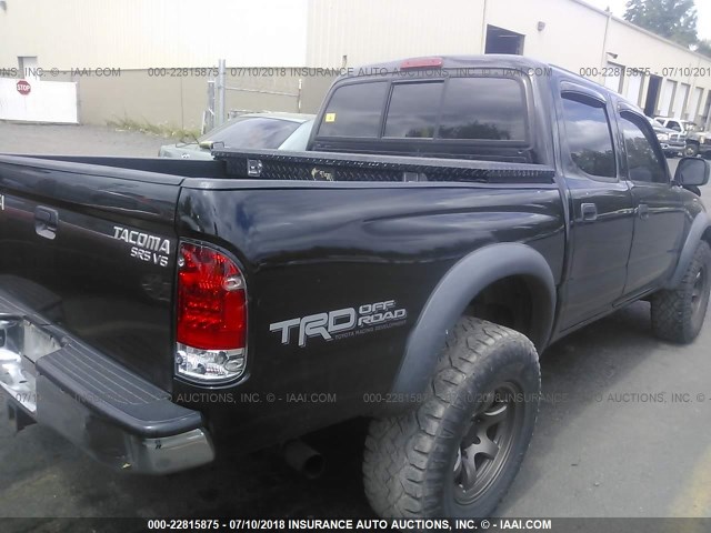 5TEHN72N23Z263360 - 2003 TOYOTA TACOMA DOUBLE CAB შავი ფოტო 4