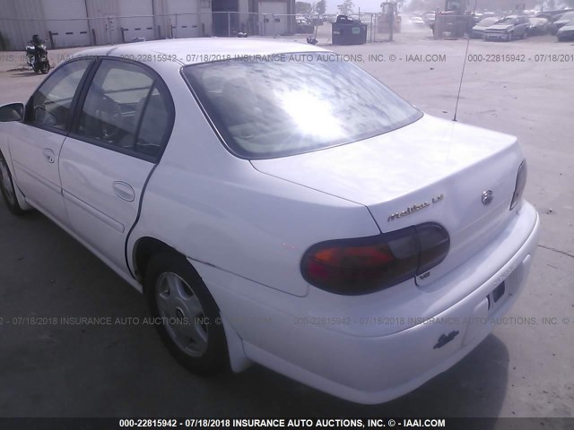 1G1NE52J316199191 - 2001 CHEVROLET MALIBU LS WHITE photo 3