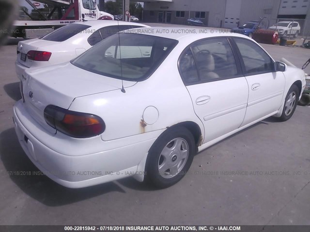 1G1NE52J316199191 - 2001 CHEVROLET MALIBU LS WHITE photo 4