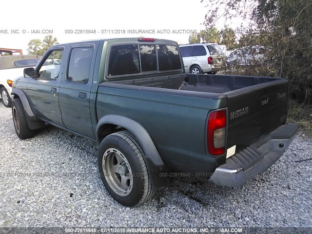 1N6ED27T4YC423211 - 2000 NISSAN FRONTIER CREW CAB XE/CREW CAB SE GREEN photo 3