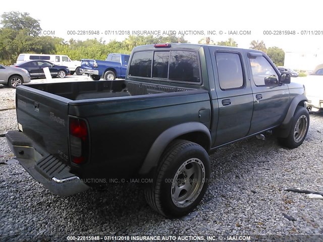 1N6ED27T4YC423211 - 2000 NISSAN FRONTIER CREW CAB XE/CREW CAB SE GREEN photo 4