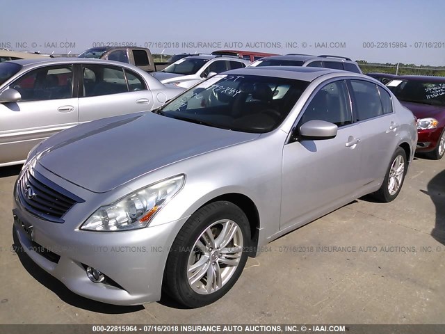 JN1DV6AR2BM651342 - 2011 INFINITI G25 SILVER photo 2