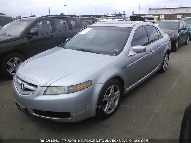 19UUA66275A009291 - 2005 ACURA TL SILVER photo 2