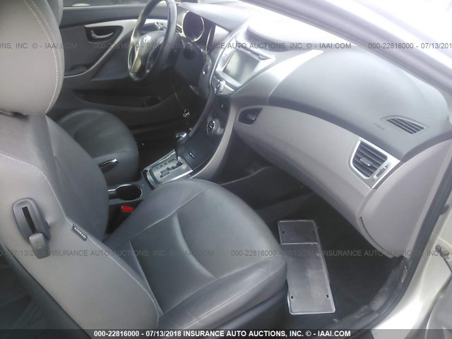 KMHDH6AE3DU006019 - 2013 HYUNDAI ELANTRA COUPE GS/SE SILVER photo 5