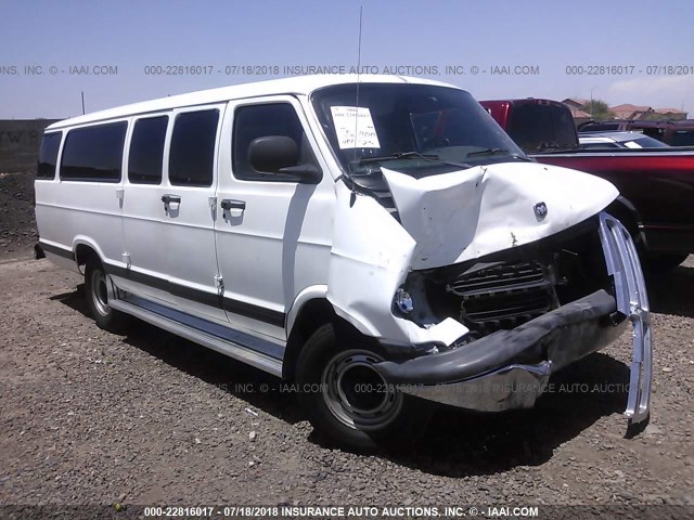 2B5WB35ZXYK130593 - 2000 DODGE RAM WAGON B3500 WHITE photo 1