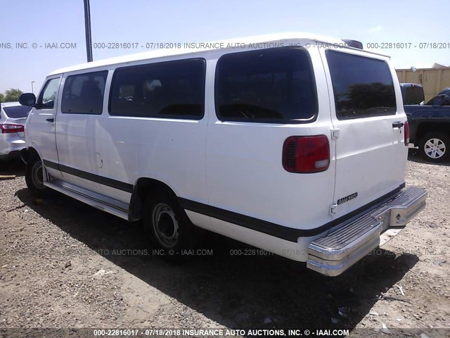 2B5WB35ZXYK130593 - 2000 DODGE RAM WAGON B3500 WHITE photo 3