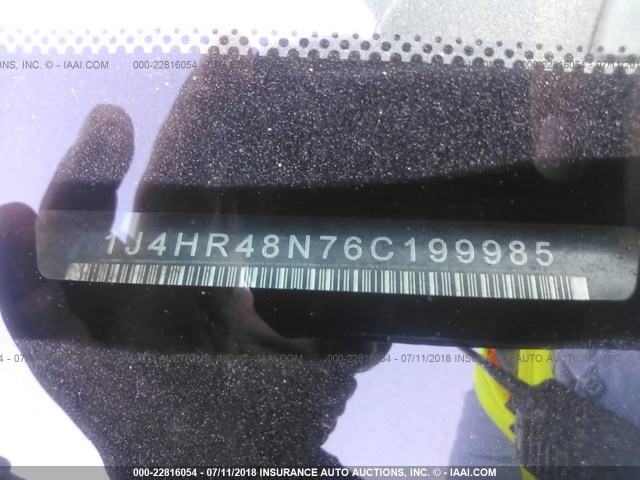 1J4HR48N76C199985 - 2006 JEEP GRAND CHEROKEE LAREDO/COLUMBIA/FREEDOM 银色 照片 9