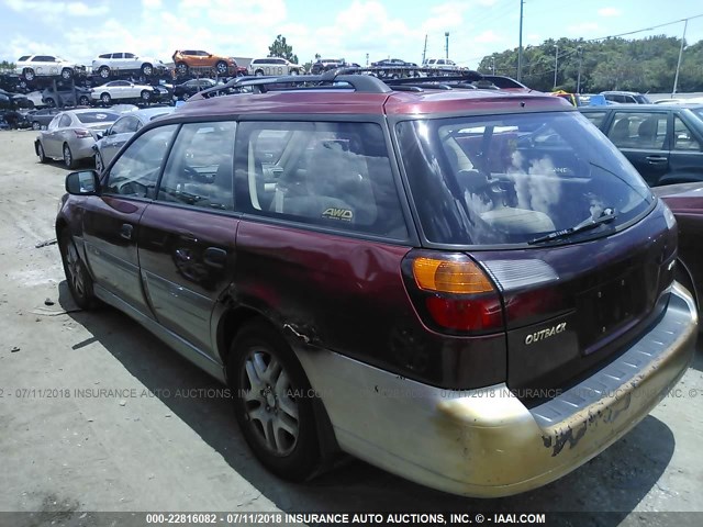 4S3BH665X27658930 - 2002 SUBARU LEGACY OUTBACK BURGUNDY photo 6