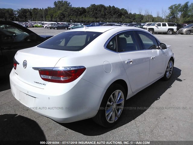 1G4PS5SK5C4210140 - 2012 BUICK VERANO WHITE photo 4