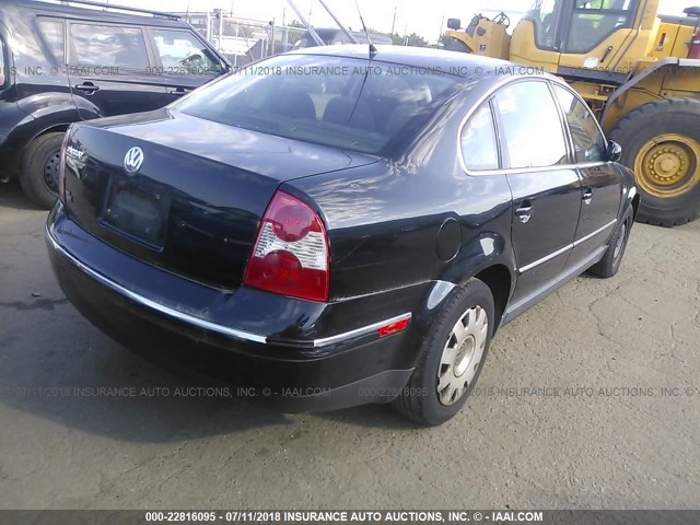 WVWMD63B33P435984 - 2003 VOLKSWAGEN PASSAT GL BLACK photo 4