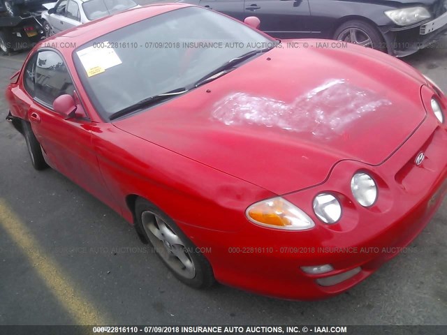 KMHJG35F7YU178079 - 2000 HYUNDAI TIBURON RED photo 1