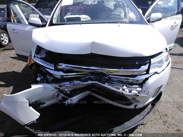 2FMDK3K94EBB10432 - 2014 FORD EDGE LIMITED WHITE photo 6