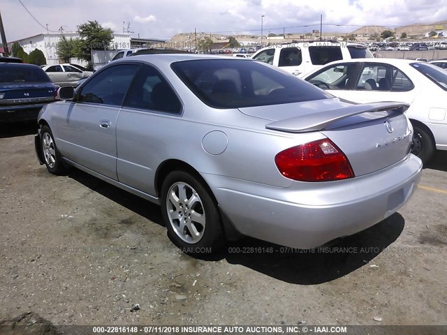 19UYA42441A005769 - 2001 ACURA 3.2CL SILVER photo 3