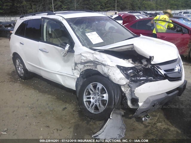 2HNYD284X8H526308 - 2008 ACURA MDX TECHNOLOGY WHITE photo 1