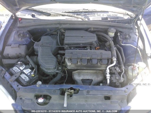 1HGEM22305L042284 - 2005 HONDA CIVIC DX VP Mavi foto 10